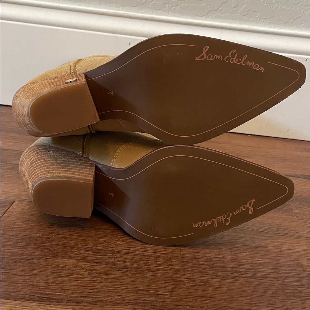 New Sam Edelman James Pointed Toe Western Boots - Picture 6 of 6